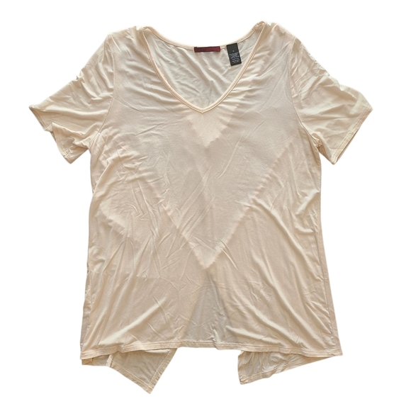 Buckle Red By BKE Womens Short Sleeve Blouse See Through Lace Back Size Medium - Picture 1 of 10